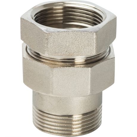 Разъемное соединение американка Stout SFT-0041-000112 1 1/2 дюйма уплотнение под гайкой o-ring кольцо никелированное с внутренней и наружной резьбой