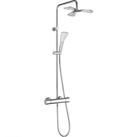 Стойка душевая Kludi Fizz Dual Shower System 6709505-00 с термостатом