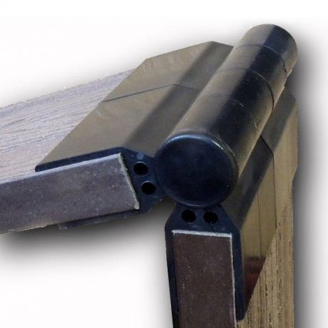 Угловой элемент для грядочной доски Holzhof поворотный черный 300х30 мм