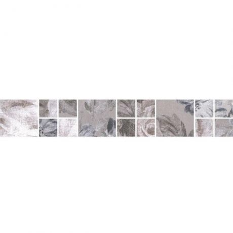 Бордюр керамический Kerama Marazzi 181/8266 Александрия мозаичный серый 300х48 мм