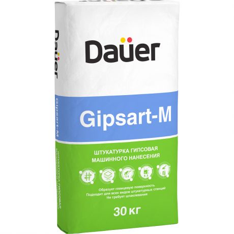 Штукатурка гипсовая Dauer Gipsart-m 30 кг белая