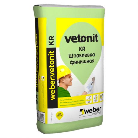 Шпатлевка на органическом связующем Weber.Vetonit KR белая 20 кг