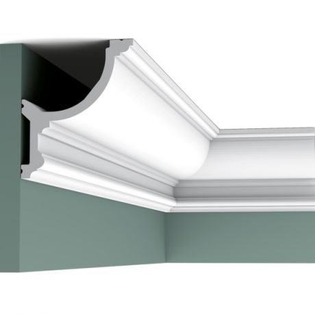 Карниз потолочный полиуретановый Orac Decor Luxxus C901F 2000х124х148 мм