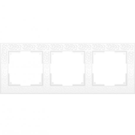 Рамка трехместная Werkel Flock WL05-Frame-03-white белая