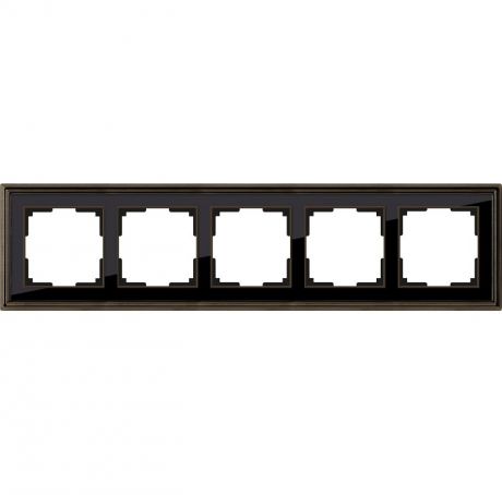 Рамка пятиместная Werkel Palacio WL17-Frame-05 бронза/черный