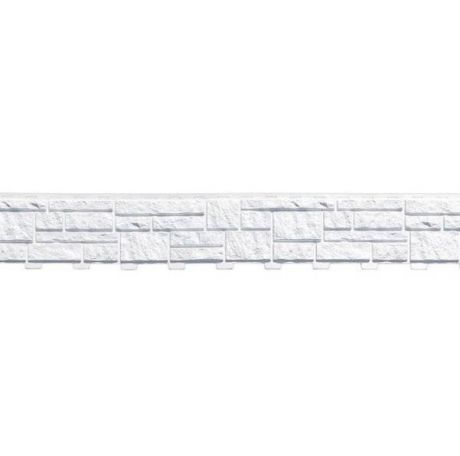 Панель фасадная Tecos Натуральный камень белая 3260х300 мм