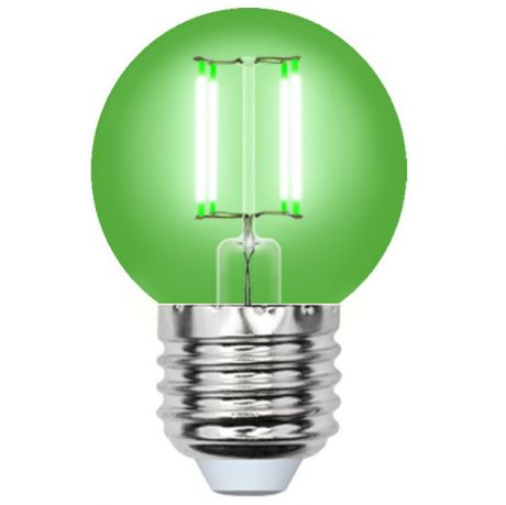 Лампа светодиодная Uniel Air color LED-G45-5W/GREEN/E27 зеленый свет