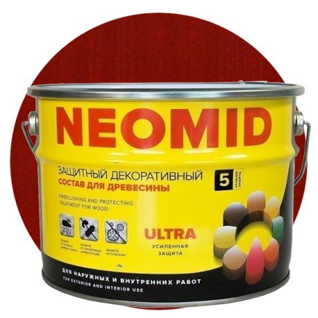Пропитка для древесины Neomid Bio Color Ultra Рябина 9 л