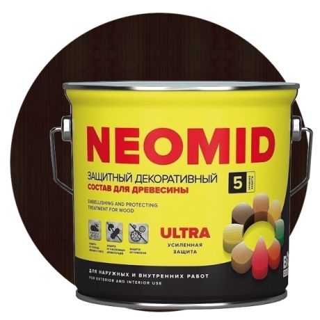 Пропитка для древесины Neomid Bio Color Ultra Орех 2,7 л