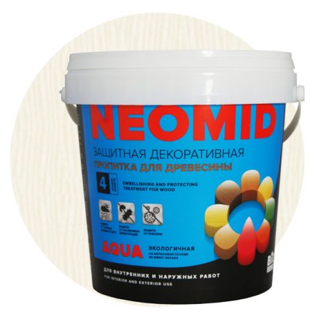 Пропитка для древесины Neomid Bio Color Aqua белая 0,9 л