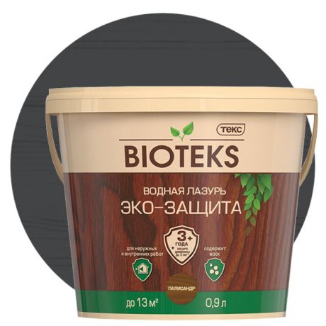 Лазурь водная Текс Bioteks Эко-Защита палисандр 0,9 л