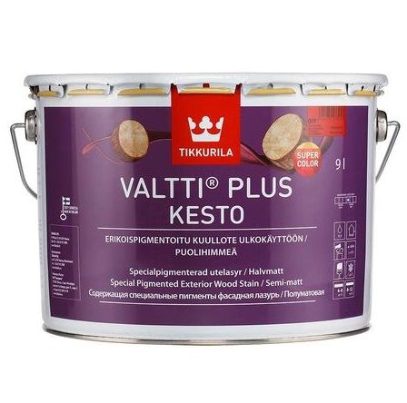 Лазурь фасадная Tikkurila Valtti Plus Kesto OPP полуматовая 9 л