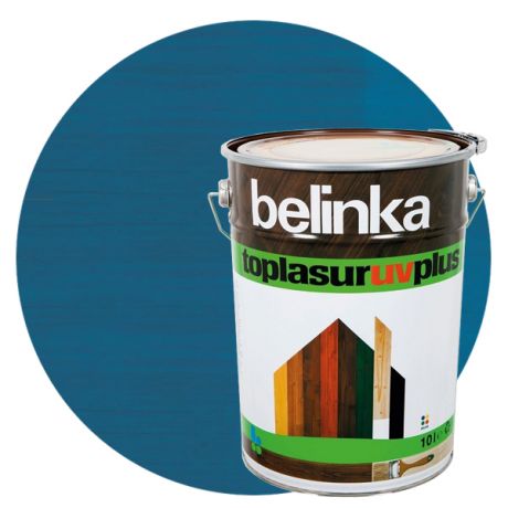 Пропитка для древесины Belinka Toplasur №72 Санториново-синяя 10 л