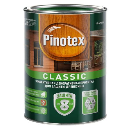 Пропитка для древесины Pinotex Classic бесцветная 1 л