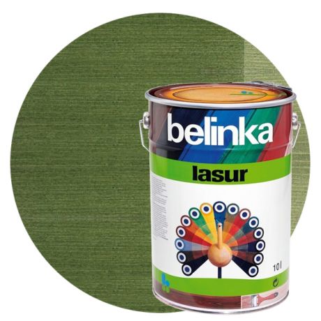 Пропитка для древесины Belinka Lasur № 19 зеленая 10 л