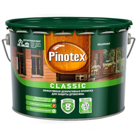 Пропитка для древесины Pinotex Ultra бесцветная 9 л