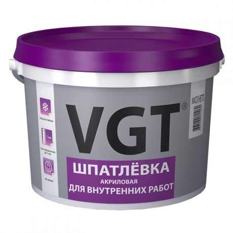 Шпатлевка акриловая VGT для внутренних работ 18 кг