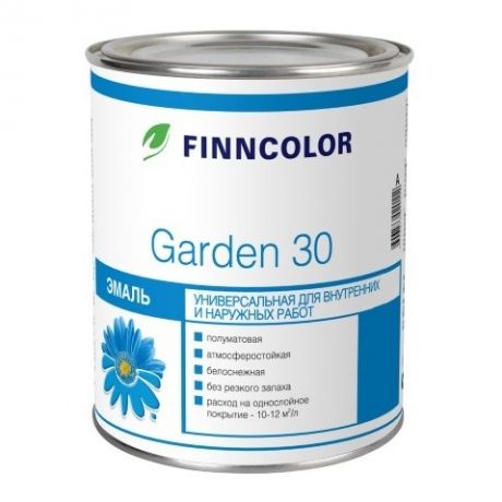 Эмаль алкидная Finncolor Garden 30 полуматовая база C 2,7 л