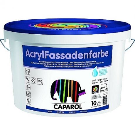 Краска фасадная Caparol AcrylFassadenfarbe BAS 1 белая 10 л