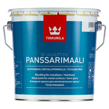 Краска Tikkurila Panssarimaali полуглянцевая база А 2,7 л