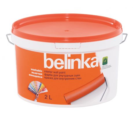 Краска моющаяся Belinka B1 белая 10 л