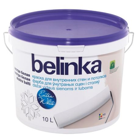 Краска для стен и потолков Belinka ослепительно белая 10 л