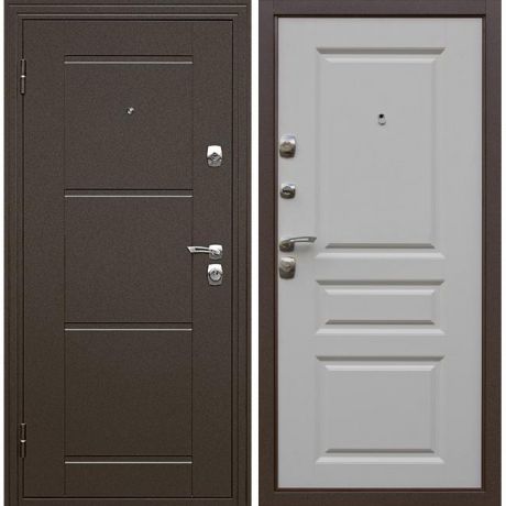 Дверь входная металлическая Дверной Континент Эстет левая 860x2050 мм белая матовая
