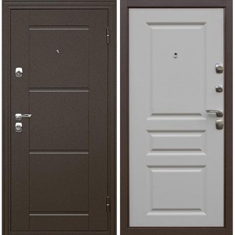 Дверь входная металлическая Дверной Континент Эстет правая 860x2050 мм белая матовая