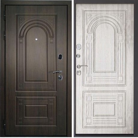 Дверь входная металлическая Дверной Континент Флоренция левая 960x2050 мм снаружи МДФ Венге внутри МДФ Беленый дуб