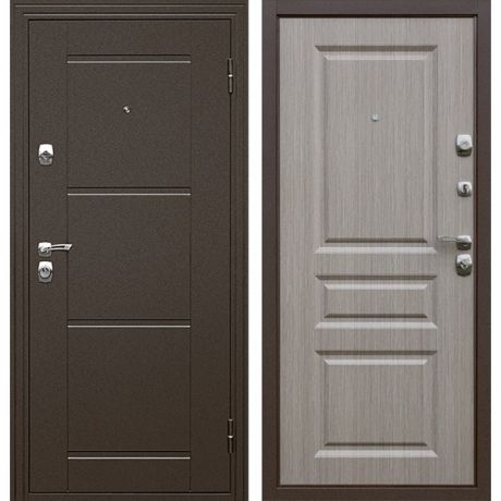 Дверь входная металлическая Дверной Континент Эстет правая 860x2050 мм Светлый дуб