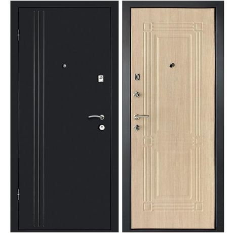 Дверь входная металлическая Дверной Континент Лайн-1 левая 960x2050 мм Беленый дуб