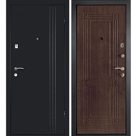 Дверь входная металлическая Дверной Континент Лайн-1 правая 960x2050 мм Венге