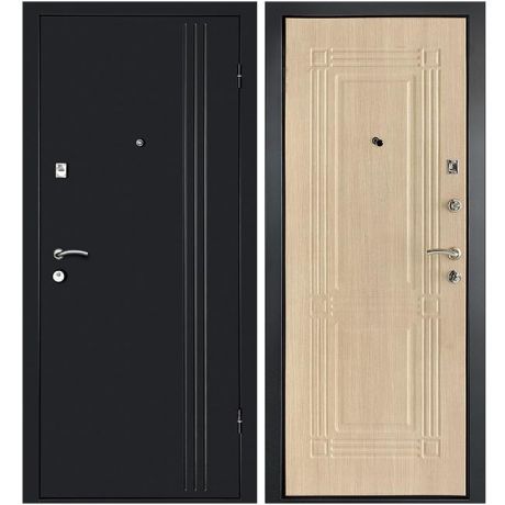Дверь входная металлическая Дверной Континент Лайн-1 правая 960x2050 мм Беленый дуб