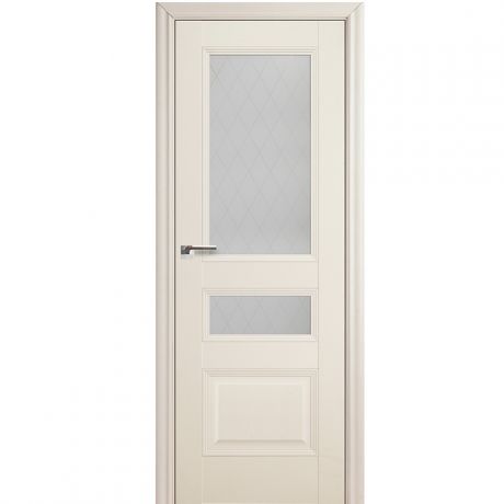 Дверное полотно Profil Doors 68Х экошпон Эшвайт со стеклом Ромб 2000х700 мм