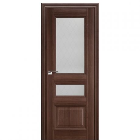 Дверное полотно Profil Doors 68Х экошпон Орех Сиена со стеклом Ромб 2000х900 мм