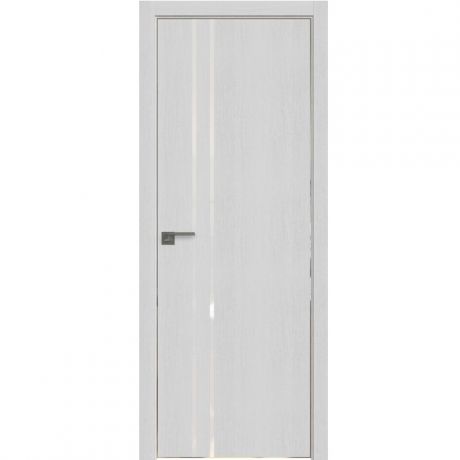 Дверное полотно Profil Doors 35ZN экошпон Монблан стекло белое матовое 2000х600 мм с врезкой под магнитный замок и скрытые петли