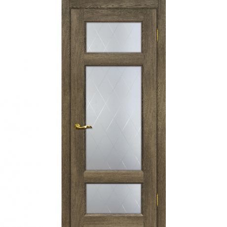 Дверное полотно Мариам Тоскана-3 ПВХ Бруно стекло белый сатинат 2000х700 мм