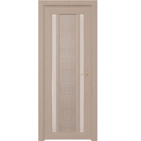Дверное полотно Ростра Римини Тара экошпон Белый мелинга стекло матовое Сатинато 2000х700 мм