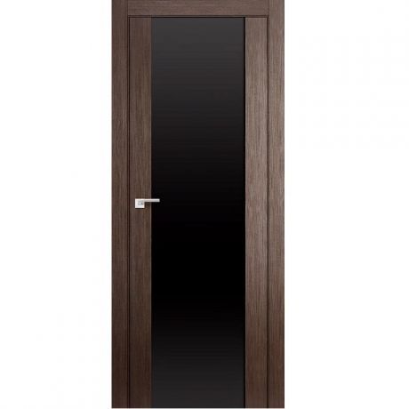Дверное полотно Profil Doors 8х экошпон Венге мелинга стекло черный триплекс 2000х600 мм