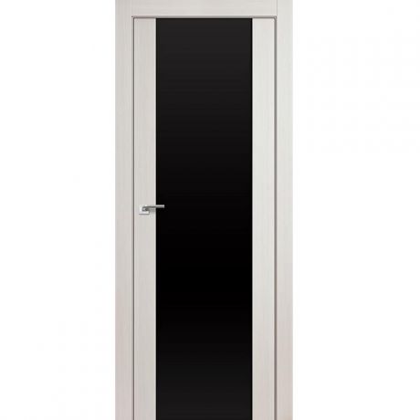 Дверное полотно Profil Doors 8х экошпон Эшвайт мелинга стекло черный триплекс 2000х700 мм