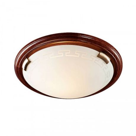 Светильник настенно-потолочный Sonex Greca Wood 160/K коричневый E27 2х60W 220V