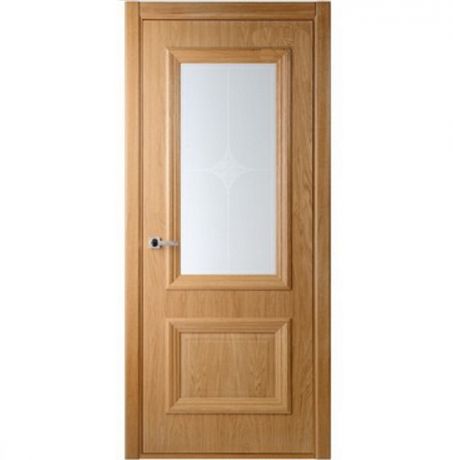 Дверное полотно Belwooddoors Франческо Шпон Дуб со стеклом мателюкс 700х2000 мм