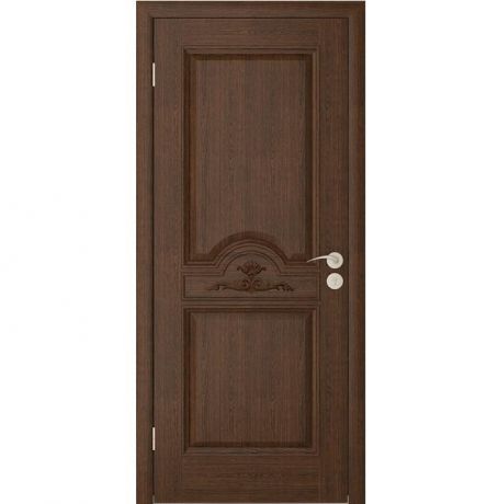 Дверное полотно Юркас Люкс шпон Каштан глухое 2000х800 мм
