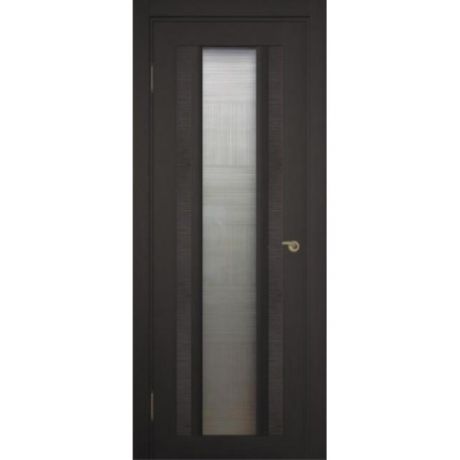 Дверное полотно Ростра Верона Тара экошпон Венге стекло матовое Сатинато 2000x900 мм