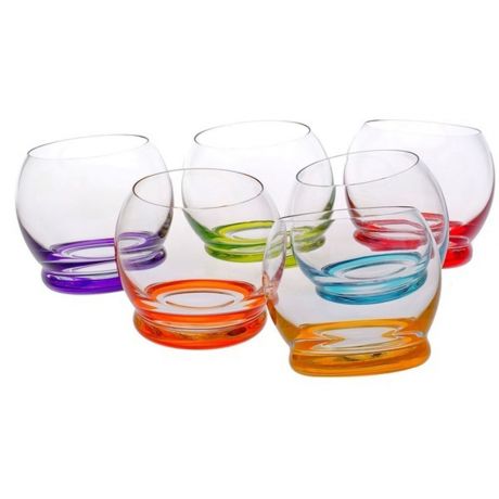 Набор стаканов для виски CRYSTALEX Крейзи Ассорти 390мл, 6шт стекло, 25250/D4718/390