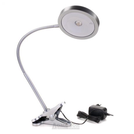 Лампа настольная на прищепке LED*4Вт ЭРА NLED-435-S 4W /серебро