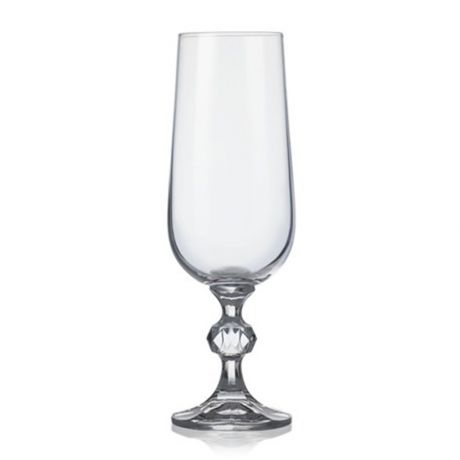 Набор бокалов для шампанского CRYSTALEX Клавдия 6шт, 180мл гладкое бесцветное стекло, 40149/180