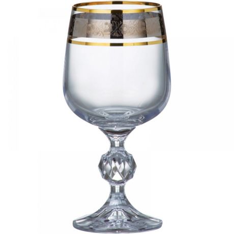 Набор бокалов для вина CRYSTALEX Клавдия 190мл 6шт, стекло панто платина, 40149/43249/190