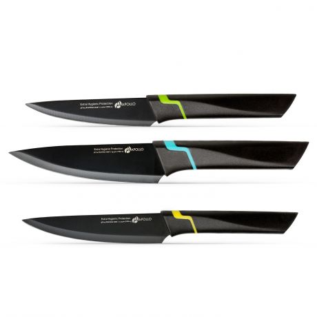 Набор ножей APOLLO Genio Vertex 3пр, нержавеющая сталь VRX-005