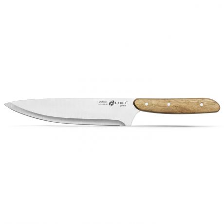Нож поварской APOLLO Genio Woodstock 19см, нержавеющая сталь/дерево WDK-01